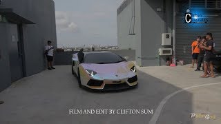 Lamborghini Aventador Revving  - 9tro Alliance Meet 2017