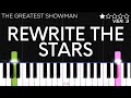 The greatest showman  rewrite the stars  easy piano tutorial