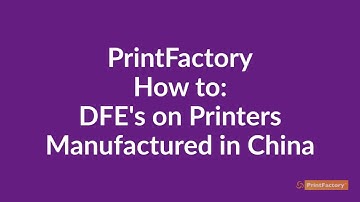 PrintFactory How to:  DFE