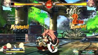 Guilty Gear Xrd REV 2 Baiken anti DP and anti back dash OS