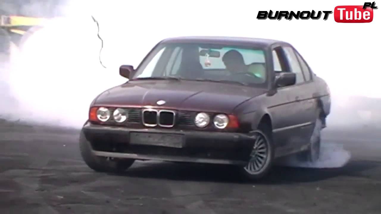 Palenie gumy BMW E34 525 "KUBLOK" (1) XIX Ogólnopolski