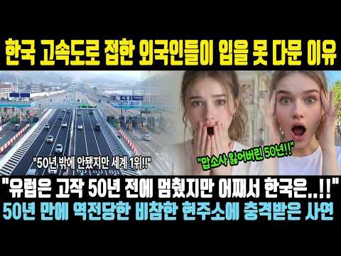 "유럽에선 절대 불가능해.." 한국인만 모르는 고속도로의 기적, 난생처음 본 광경에 할 말을 잃은 외국인들