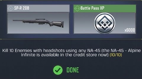 Call Of Duty Mobile Kill 10 Enemies with headshots using any NA-45 Task Complete