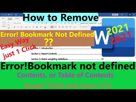 లోపం! బుక్‌మార్క్ నిర్వచించబడలేదా? ఎర్రర్ బుక్‌మార్క్‌ని ఎలా తొలగించాలి నిర్వచించబడలేదు | MS వర్డ్‌లోని విషయ పట్టిక