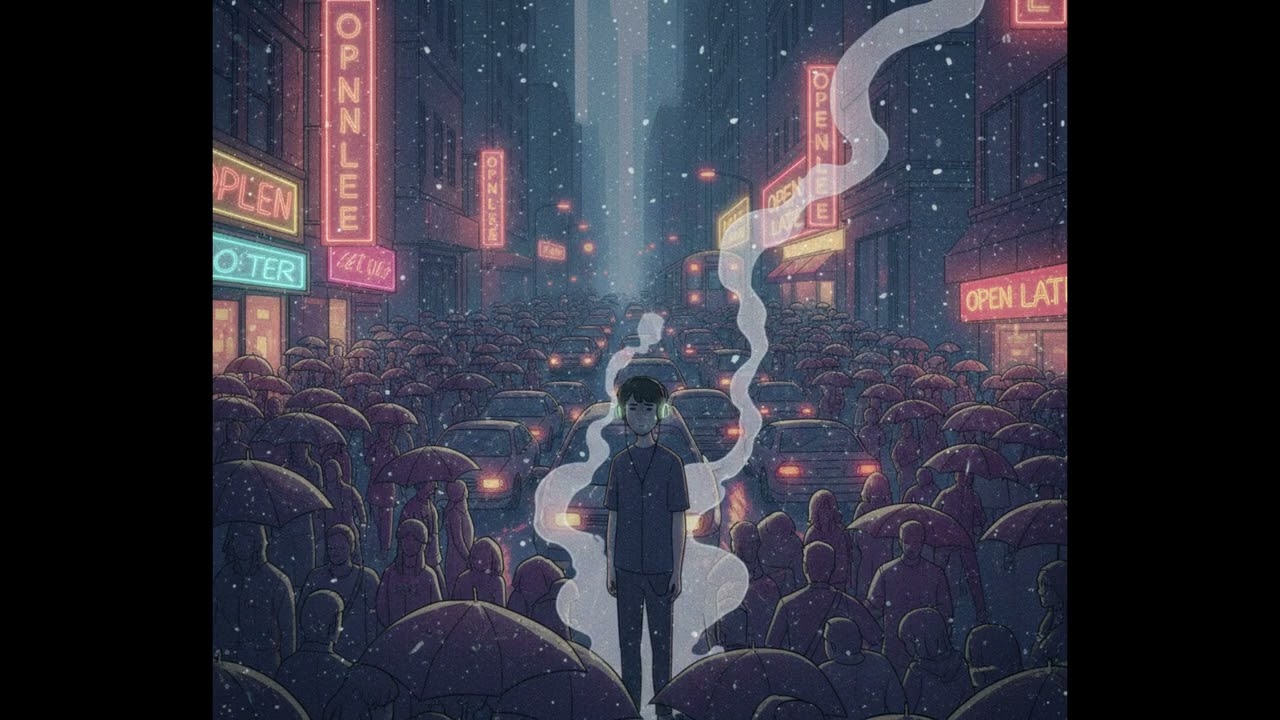 Neon Solitude – A Lo Fi Journey Through a Crowded