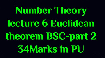 #Numbertheory #Bscmath Number Theory |Lec06|Division algorithm or Euclidean theorem |Urdu|Hindi.