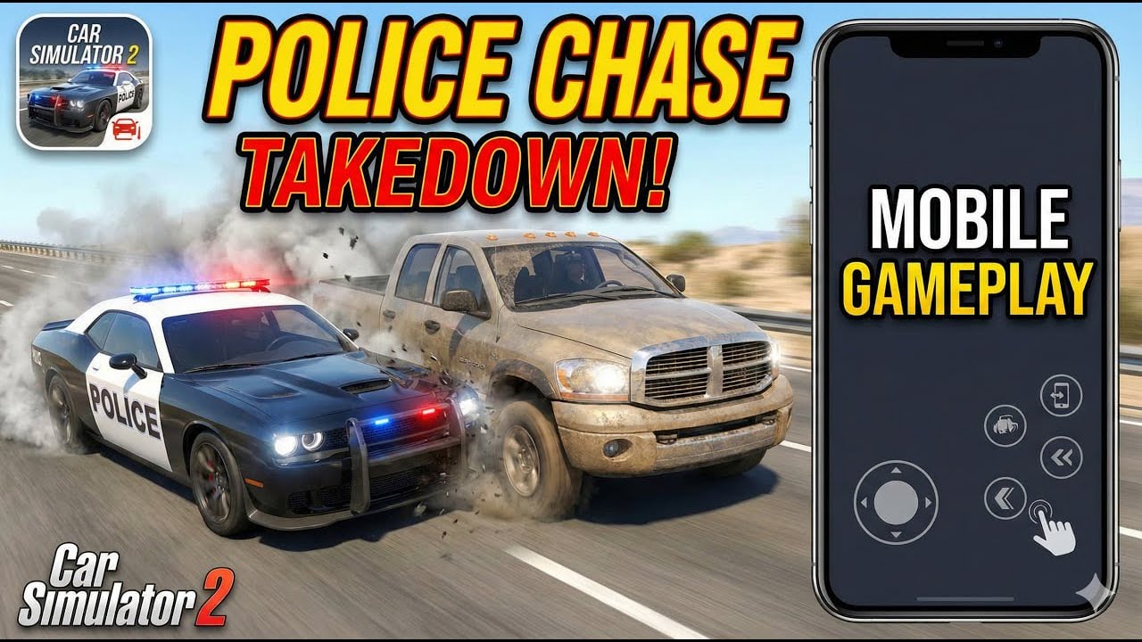 Car Simulator 2 Police Chase Dodge Challenger vs Pickup Takedown! - YouTube