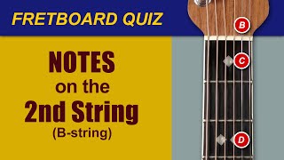 Guitar fretboard quiz - notes on the 2nd string (B string)