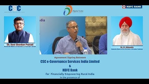 CSC MOU SIGN AGREEMENT WITH HDFC BANK & Live Broadcast Dinesh Kumar Tyagi
