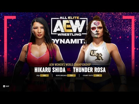 AEW Fight Forever - Hikaru Shida VS Thunder Rosa - AEW Women's World
