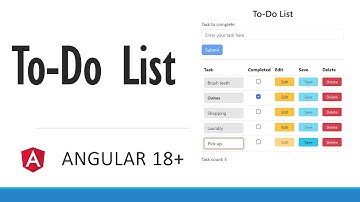 To-Do List with Angular 18+ with source code in GitHub