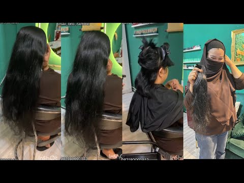 BEAUTIFUL LONG HAIR CUT FOR HIJABERS