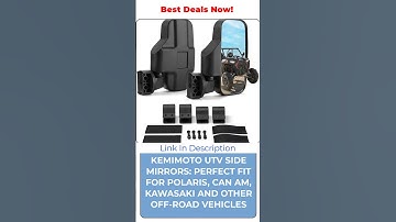 "Transform Your Ride: KEMIMOTO UTV Side Mirrors for Polaris, Can Am & More!"