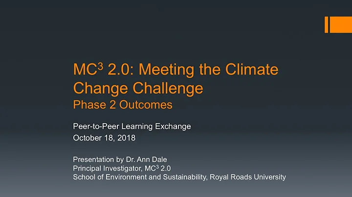 MC3: Meeting the Climate Change Challenge, Second ...