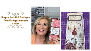 Upcycle Junk Mail Envelopes for a Vintage Ephemera Folder