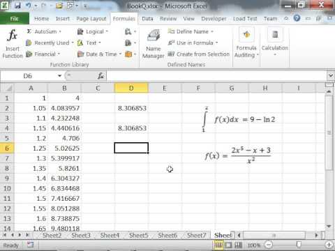 Video: Hur Man Beräknar En Bestämd Integral I Excel