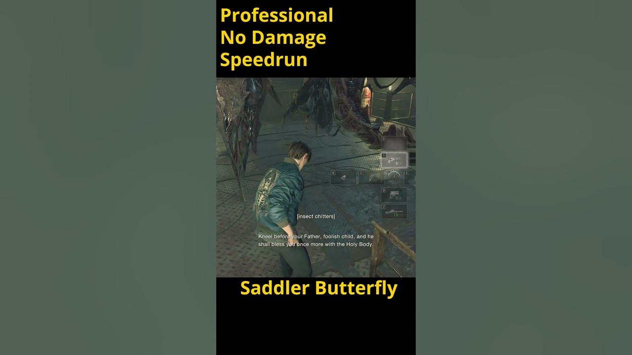 Resident Evil 4 Remake Boss Saddler Broken Butterfly Professional No Damage Speedrun Resident Evil 4 Remake Boss Saddler Broken Butterfly Professional No Damage Speedrun