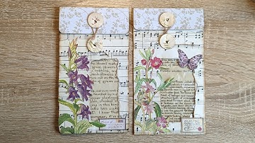 Junk Mail Envelope Pockets w/ Policy Closures ~ Edith Holden Junk Journal ~ Junk Journal Pocket Idea