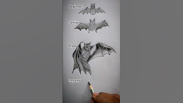 how to draw a realistic Bat 🦇😱🔥#art #youtubeshorts #shorts #@ArtwithBir_9
