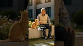 지각이십니다... 매일 아침 같은 자리에 나타나는 고양이 #시니어사연 #감동실화
