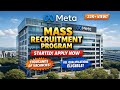 Meta Mass Recruitment Program 2025 Started | Apply Now | Freshers &amp; Experienced Jobs