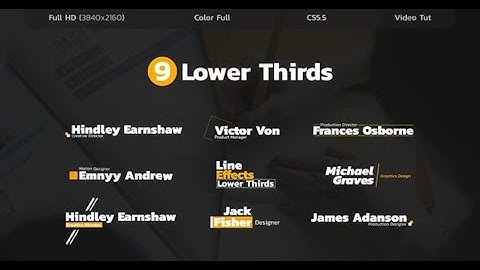Lower Thirds | After Effects | After Effects template - Envato elements