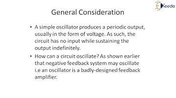 Oscillator   General Consideration - Mixed Signal Circuit - Analog & Mixed VLSI Design