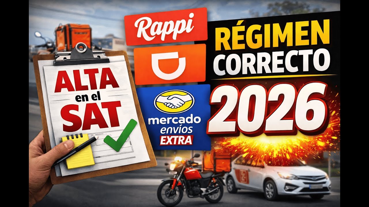 Register with the SAT for Rappi, Didi and Mercado Envíos | Correct tax regime 2026