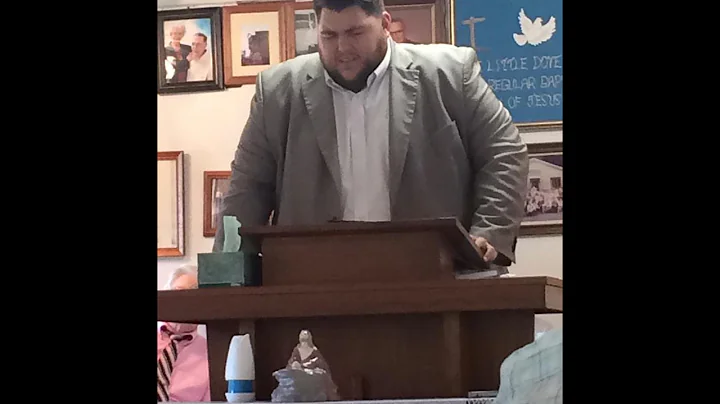 Brother Joe Grimm preaching at Little Dove O R B  ...