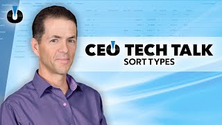 ProEst CEO Tech Talk - Sort Types