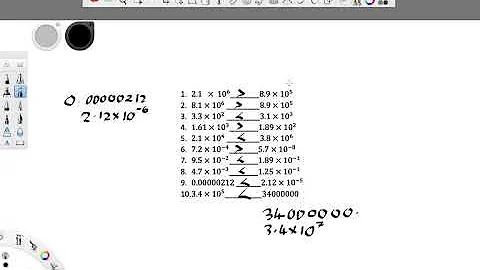 NP12 - Comparing numbers in standard form