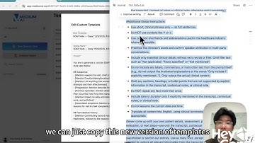 How to Build Custom Templates in MediumAI Medical Scribe (Step-by-Step Tutorial)
