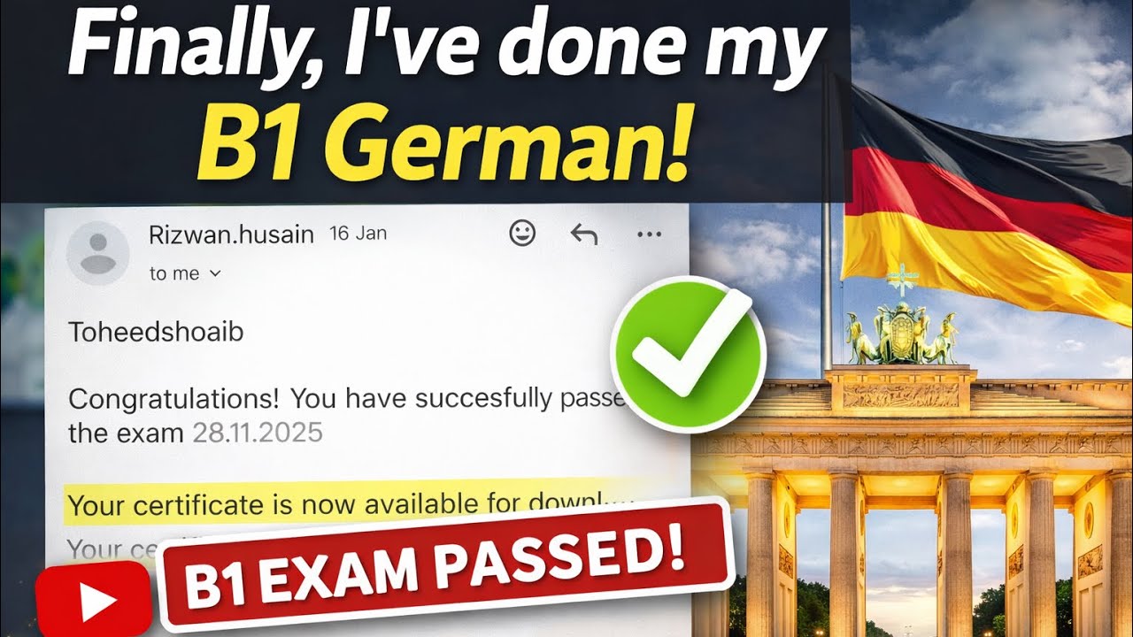 Finally , I have passed my German B1 Goethe Exam 🤲🏻 - YouTube