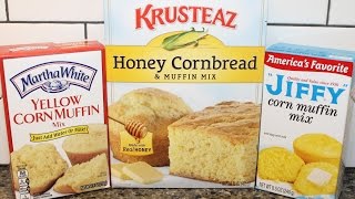 In this video, we are conducting a blind taste test to see which brand
has the better tasting corn muffin mix. brands include: martha white,
krusteaz and jif...