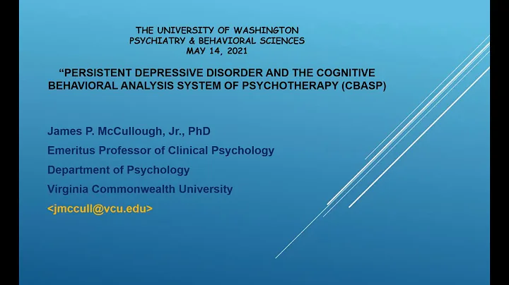 Persistent Depressive Disorder (Chronic Depression...