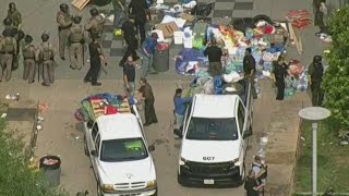 Law enforcement clearing protest encampments on UTD campus