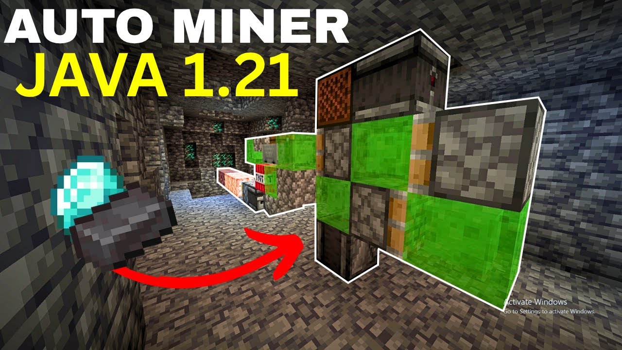 Java Auto Miner Automatic Mining Machine Minecraft Java 1.21 - YouTube