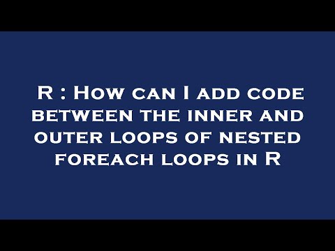 R : How