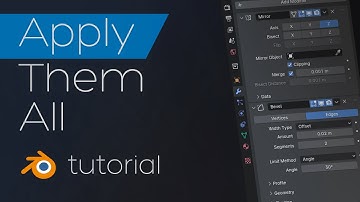 Apply Modifiers to multiple objects | Blender tutorial