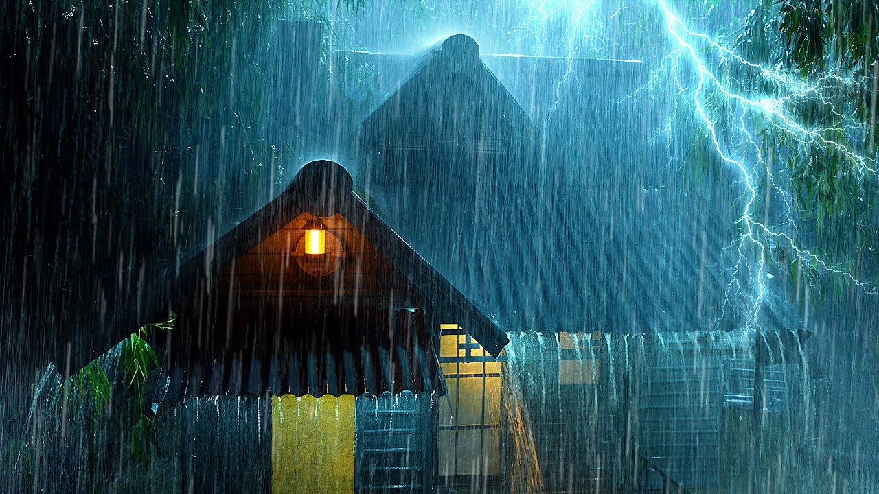 Sleep Better Tonight with Heavy Rain, Thunder & Wind on Metal Roof Ambience