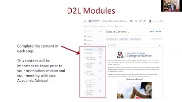 College of Science New Student Orientation Welcome and D2L Walk-through Video