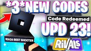 Details 🏆*UPDATE 23* ALL BRAND NEW SURPRISE UPDATE 23 CODES FOR RIVALS! ROBLOX RIVALS CODES Guide