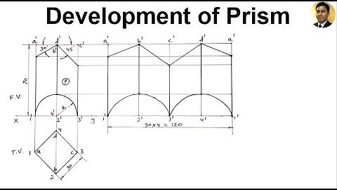 Development of Prism | Development of Surfaces | Problem 2 | Engineering Drawing