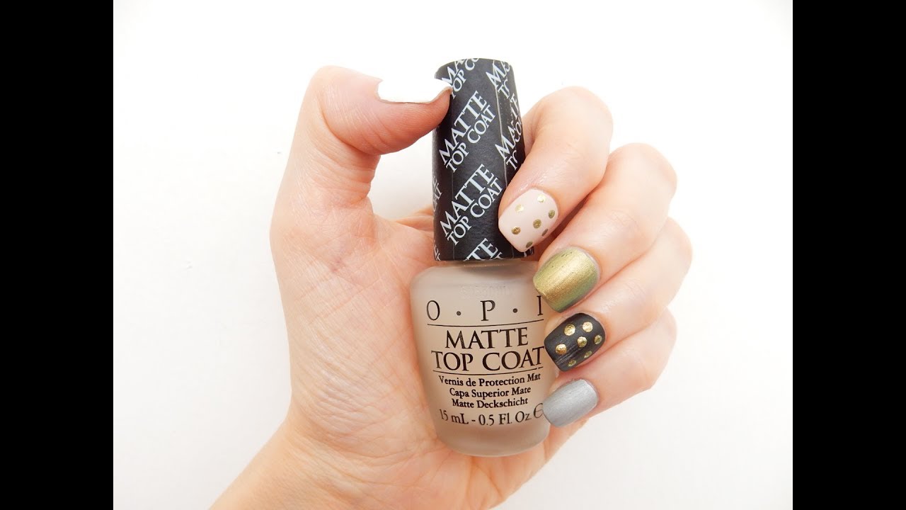 OPI Matte Top Coat  Matte French Mani Tutorial 