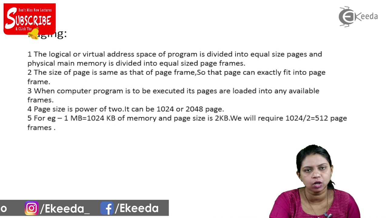 Memory Management in Operating System - Operating System - Computer Science Class 12