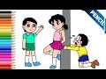 Shizuka got a new boyfriend. | How to Draw Nobita | Doraemon fan art