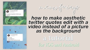 how to make aesthetic twitter quotes edit with a video as the background • meowfairys