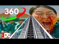 🔴VR 360° Can you survive the ultimate Squid Game red light green light   Roller Coaster