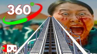 🔴VR 360° Can you survive the ultimate Squid Game red light green light   Roller Coaster