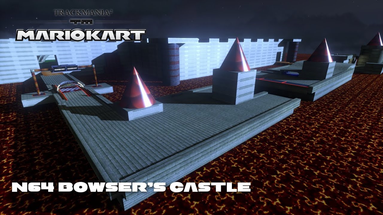 Mario Kart TrackMania- N64 Bowser's Castle - YouTube